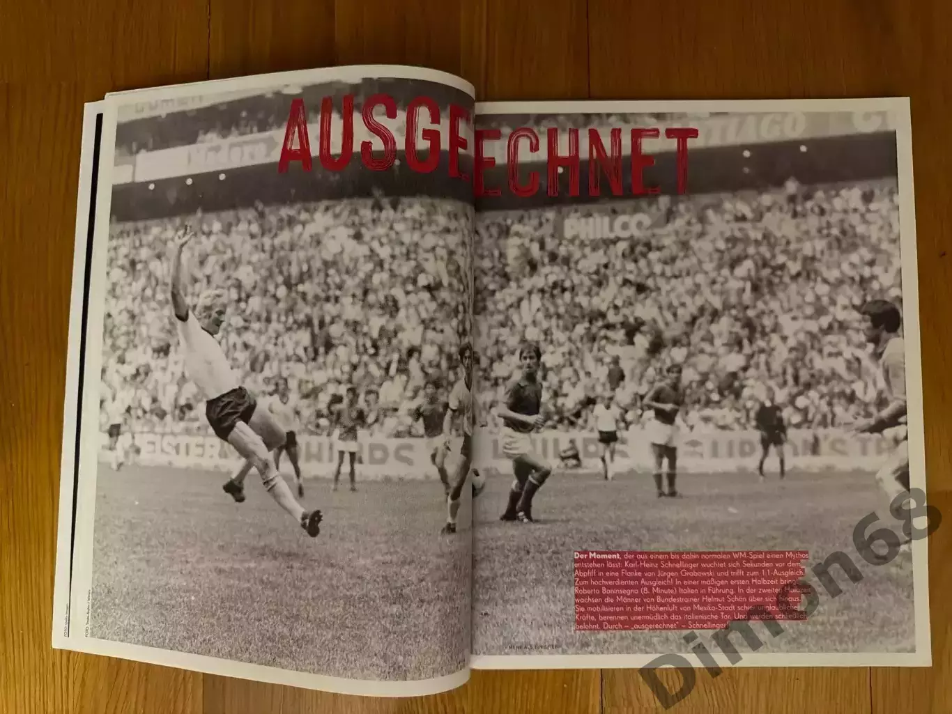 журнал посвящен полу финала ч м 70г ФРГ - Италия целый журнал 2
