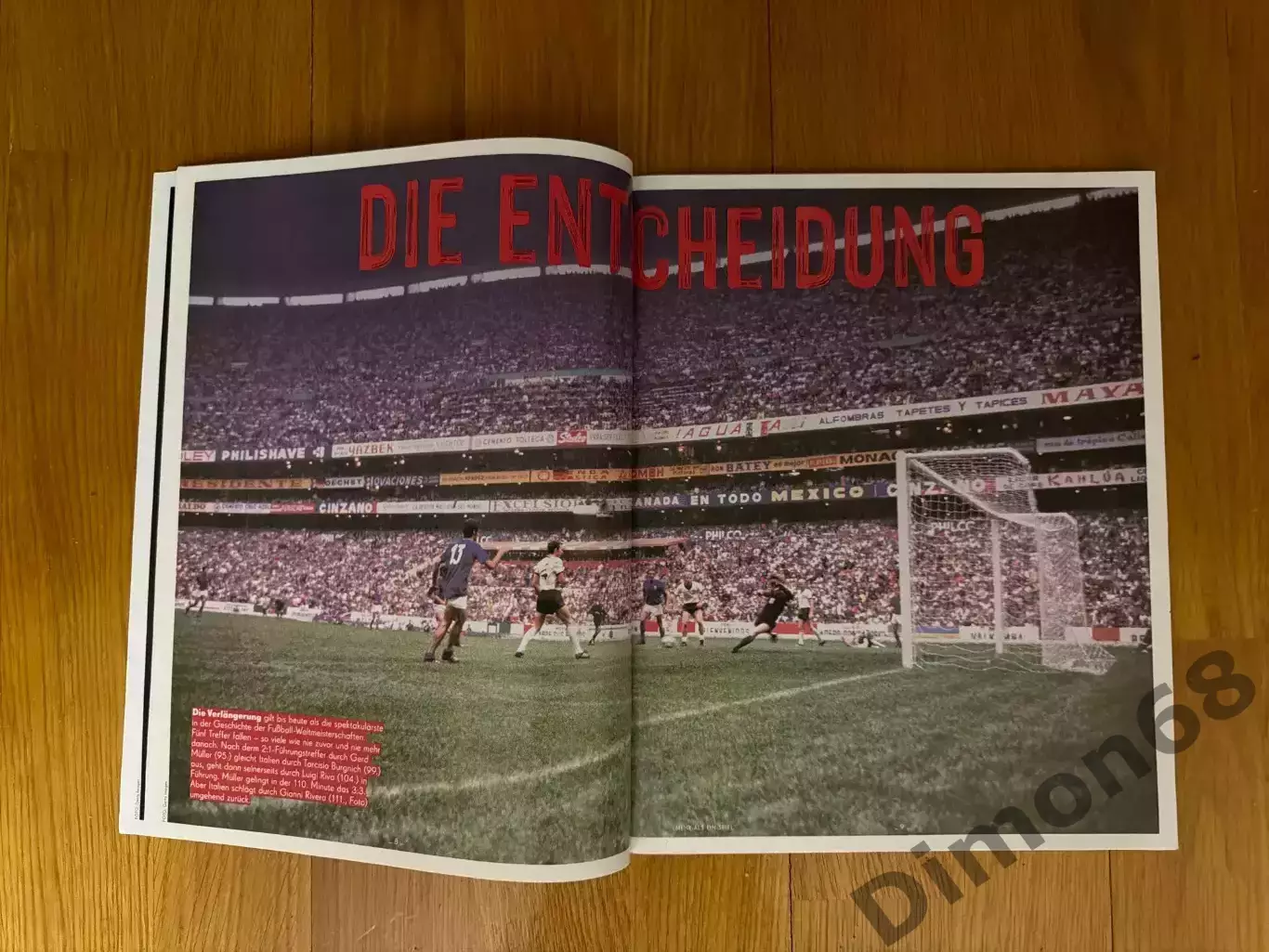 журнал посвящен полу финала ч м 70г ФРГ - Италия целый журнал 3