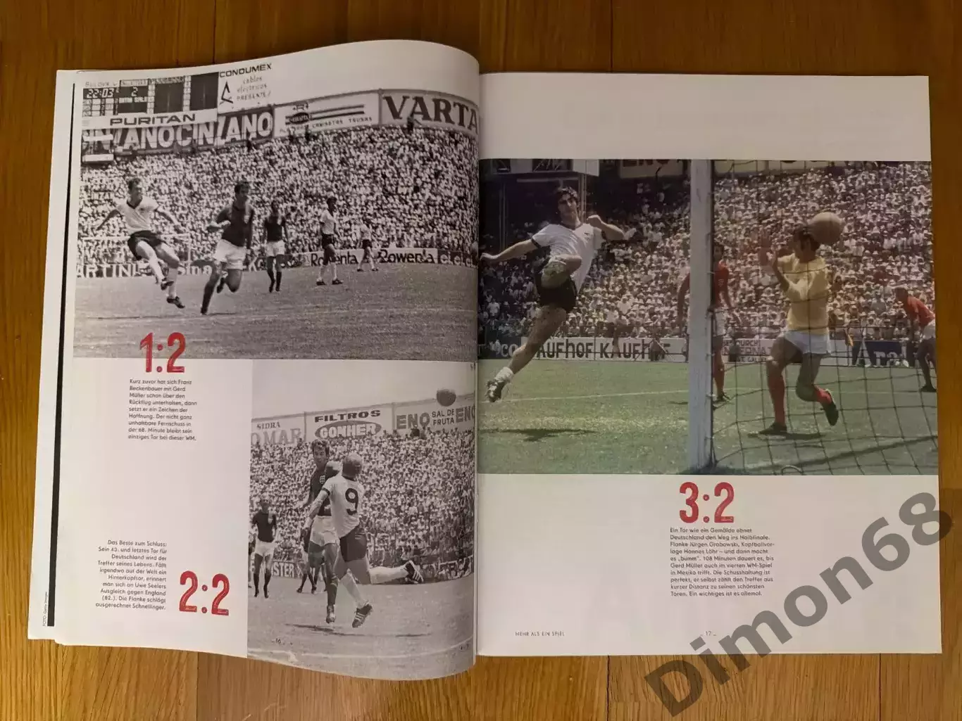 журнал посвящен полу финала ч м 70г ФРГ - Италия целый журнал 5