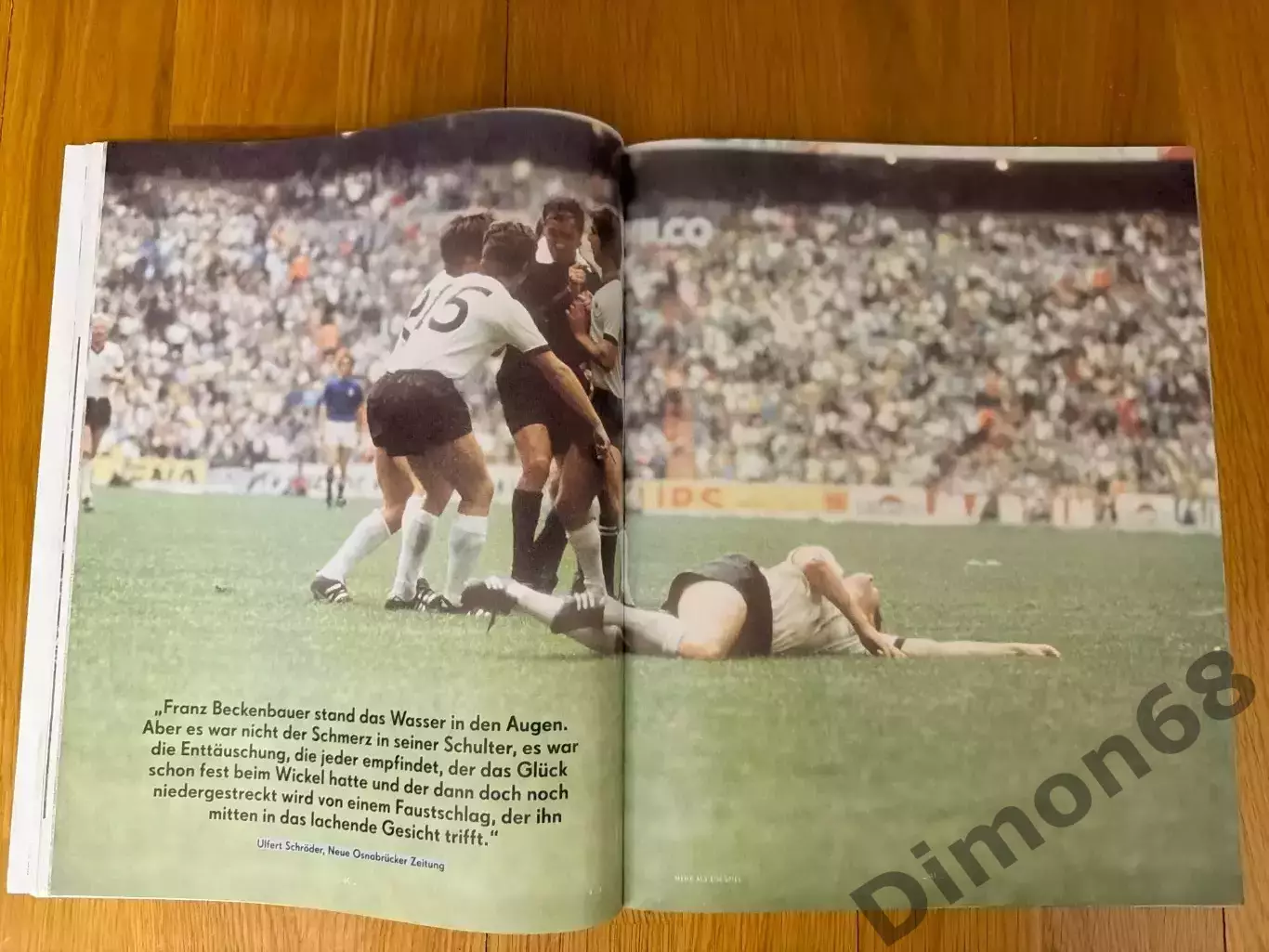 журнал посвящен полу финала ч м 70г ФРГ - Италия целый журнал 6