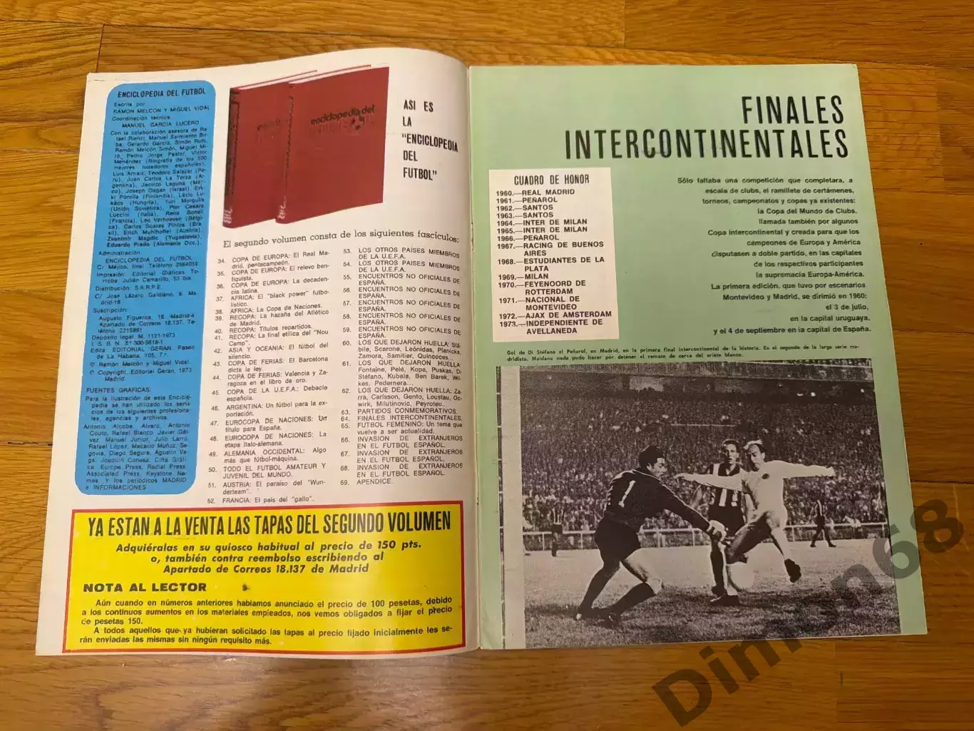 enciclopedia de FUTBOL (финалы межконтинентальных кубка 1960-72гг) целый 4