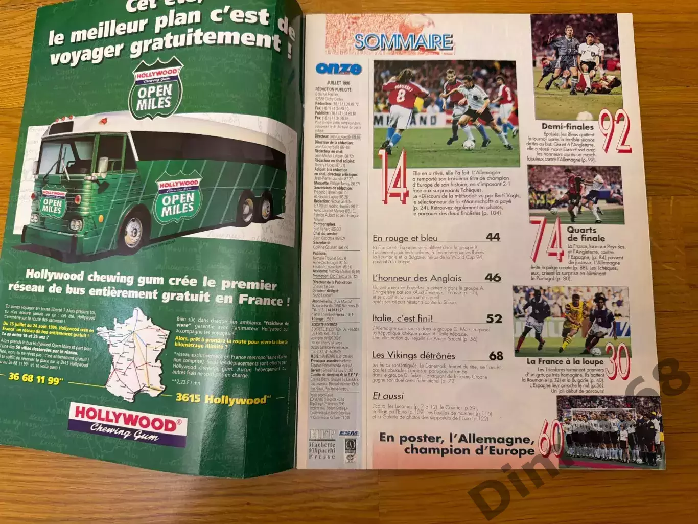Onze mondial’90/1996г все о ч е 96г журнал целый кроме плаката а2 1