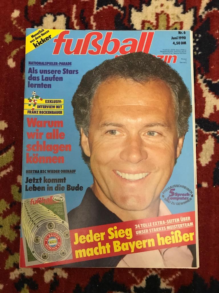 fuBball magazine июнь 1990г не полный