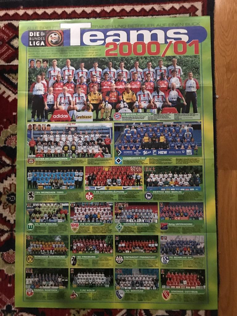мега постер представление команд чемпионата германии 2000/01г