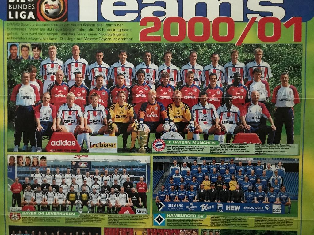 мега постер представление команд чемпионата германии 2000/01г 1