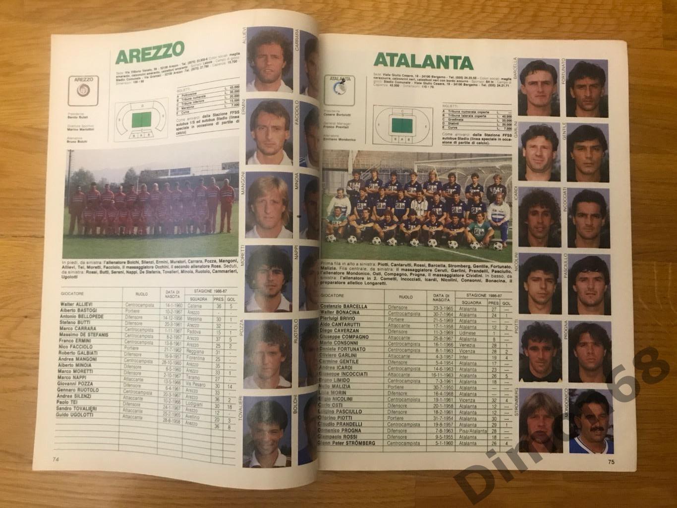 calcioitalia guerin sportivo сезон 1987/88г серия B;C1