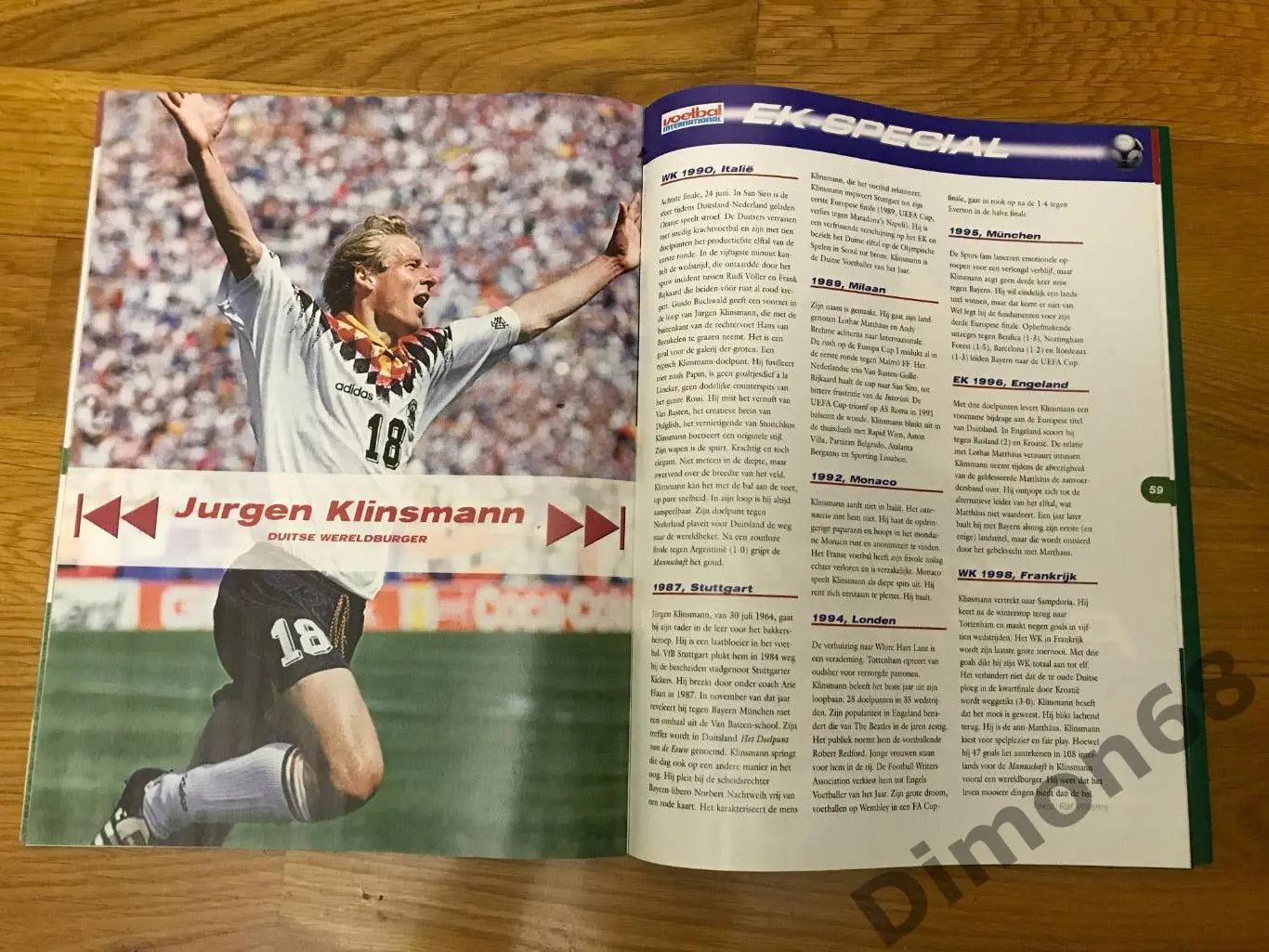 VOETBAL evro 2000г спецвыпуск постеры игроков 7