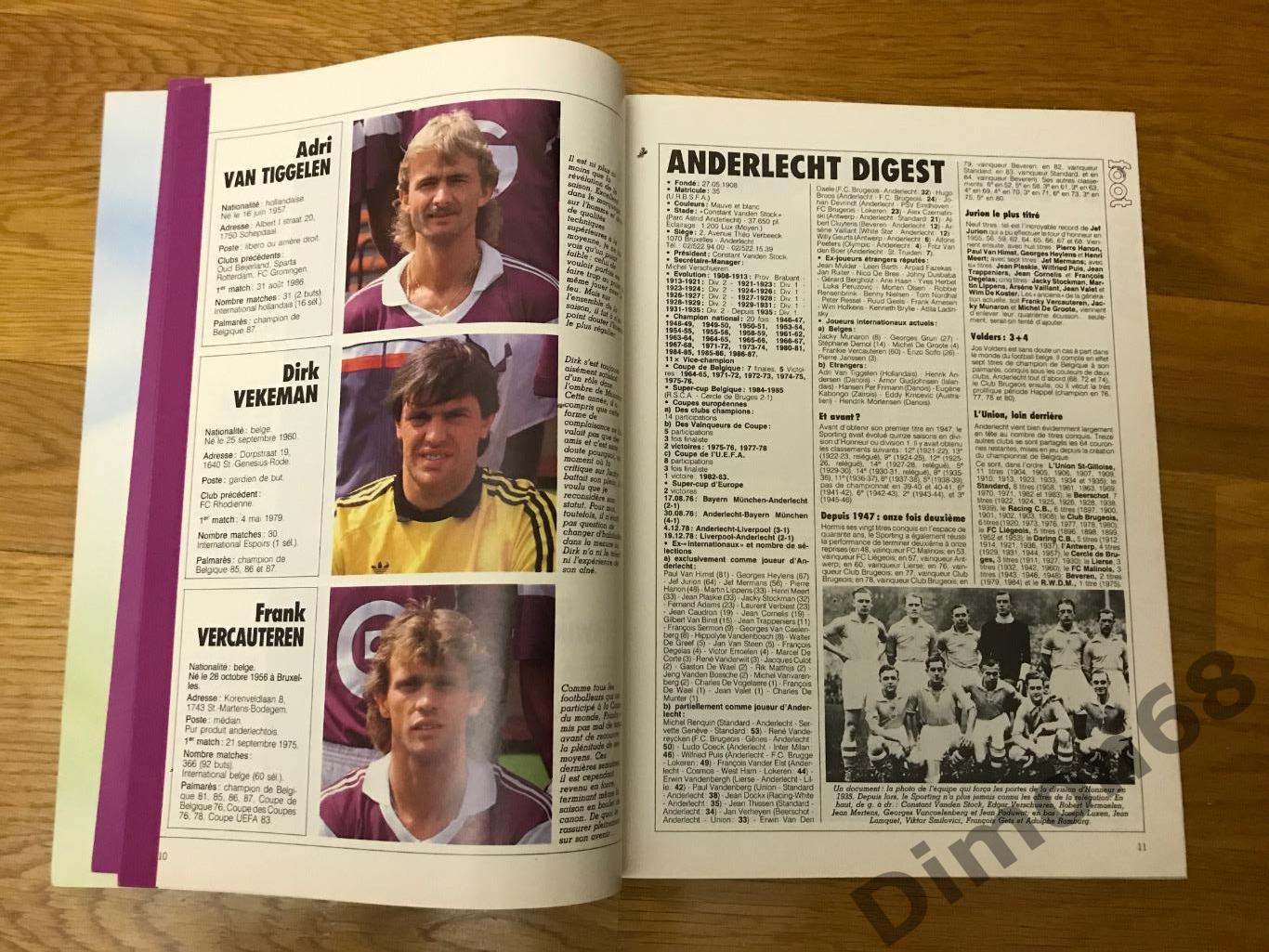 Anderlecht 20 fois champion 2947-1987г без двух листов 1