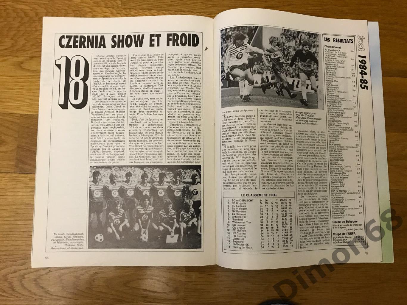 Anderlecht 20 fois champion 2947-1987г без двух листов 7