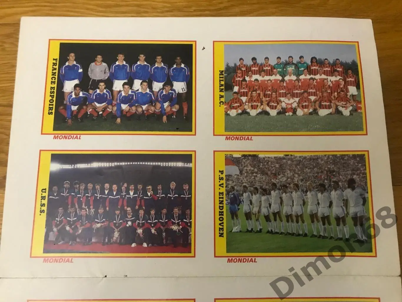 8 карточек сб и клубы мира из журнала MONDIAL 1