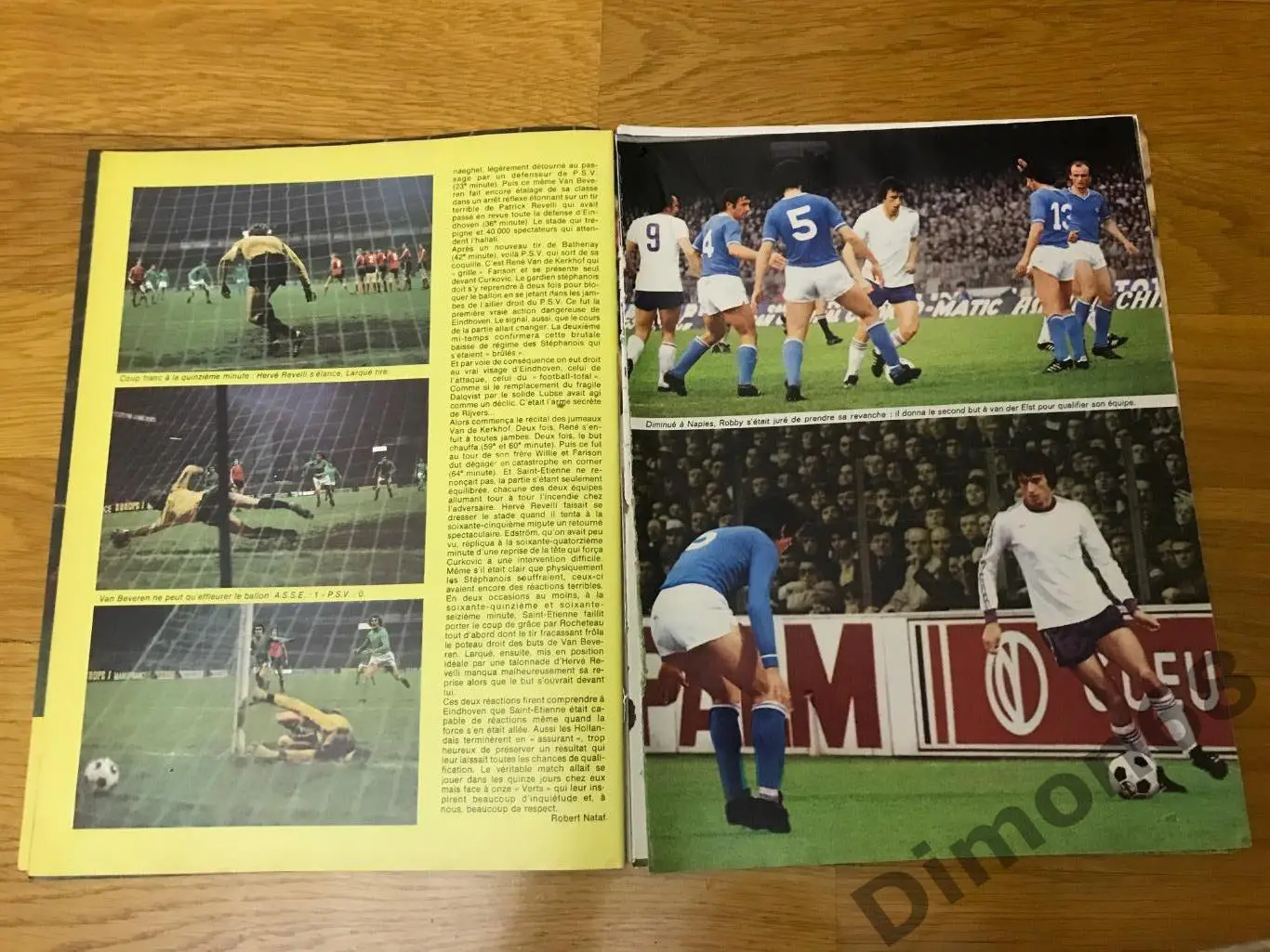 14 листов с играми и постерами игроков еврокубков из журнала онзе 4