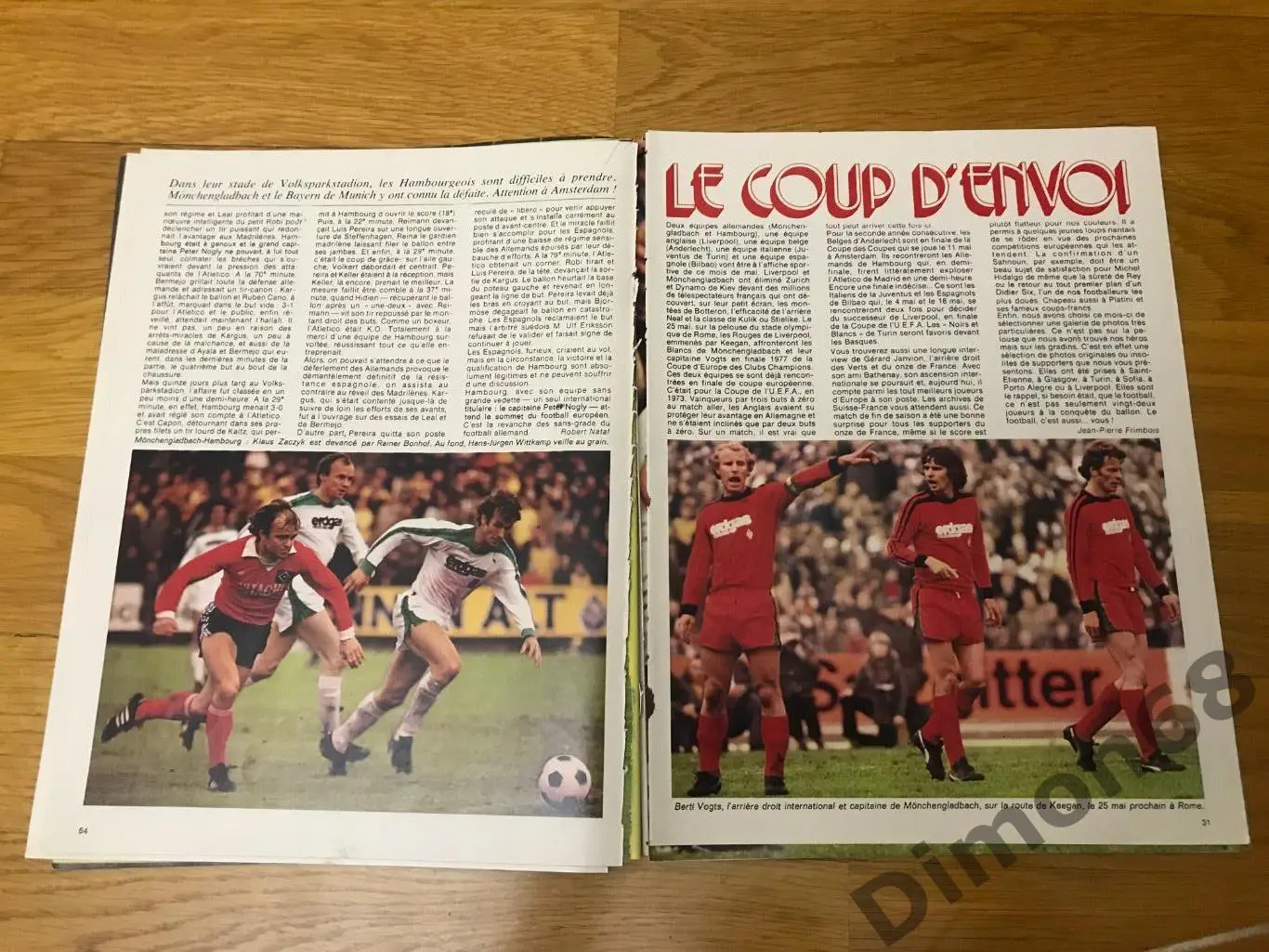 14 листов с играми и постерами игроков еврокубков из журнала онзе 5