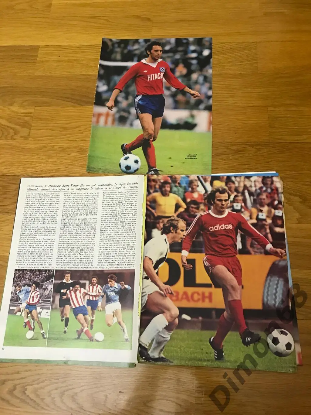 14 листов с играми и постерами игроков еврокубков из журнала онзе 6