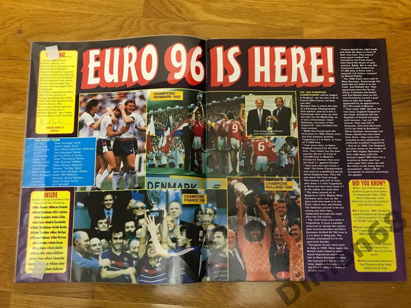 EURO CHAMPS SHOOT с е 96г постеры игроков целый в отличном состоянии 1