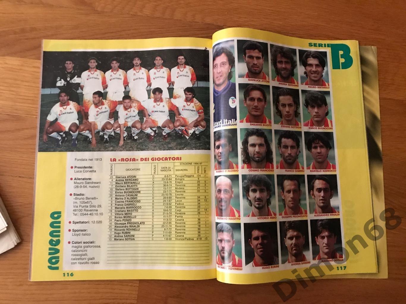 Calcioitalia guerin sportivo 97/98 представление команд серии A,B,C целый 6