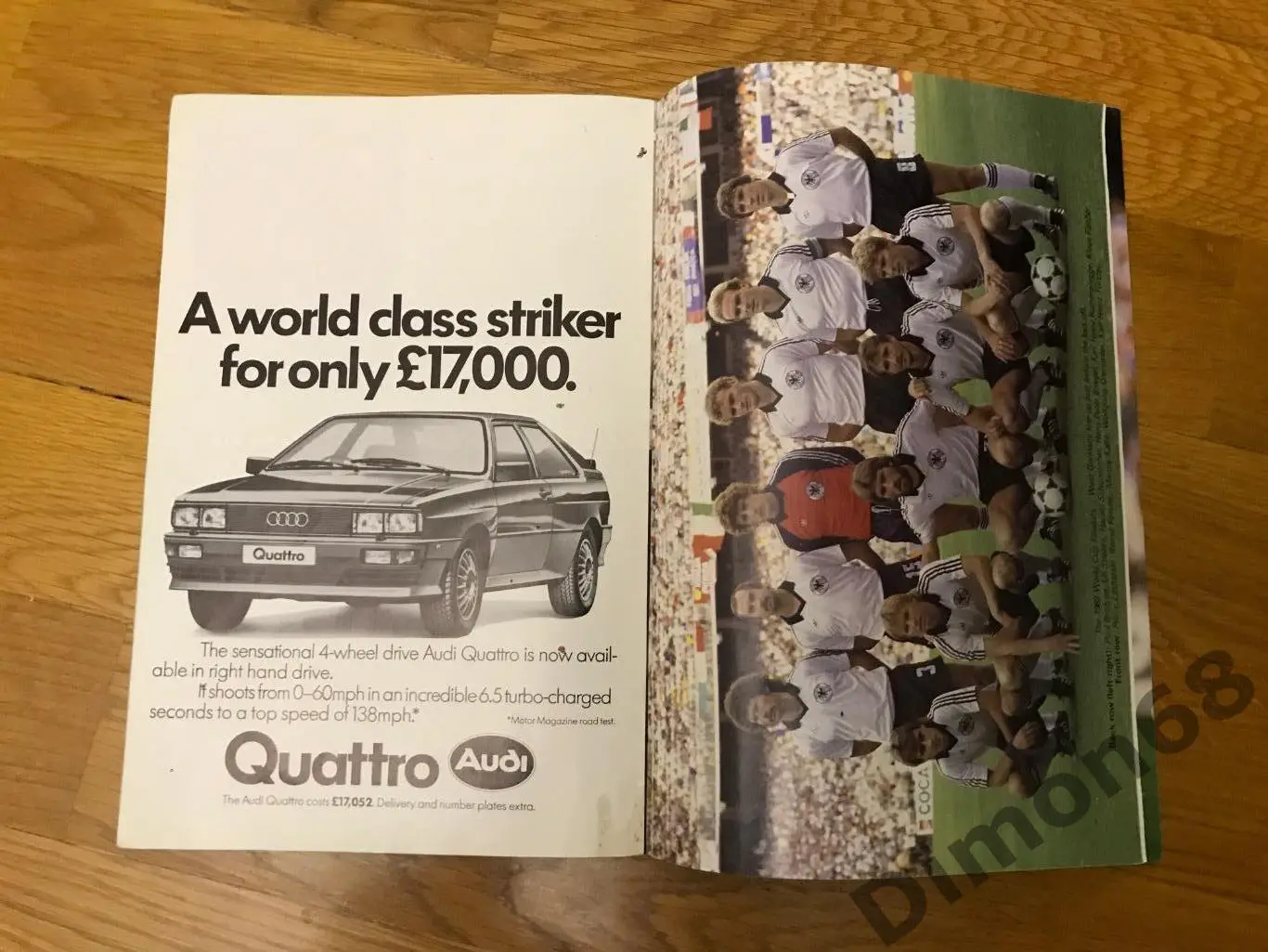 англия -фрг октябрь 1982г оригинал в нормально состоянии целый все листы на мест 4