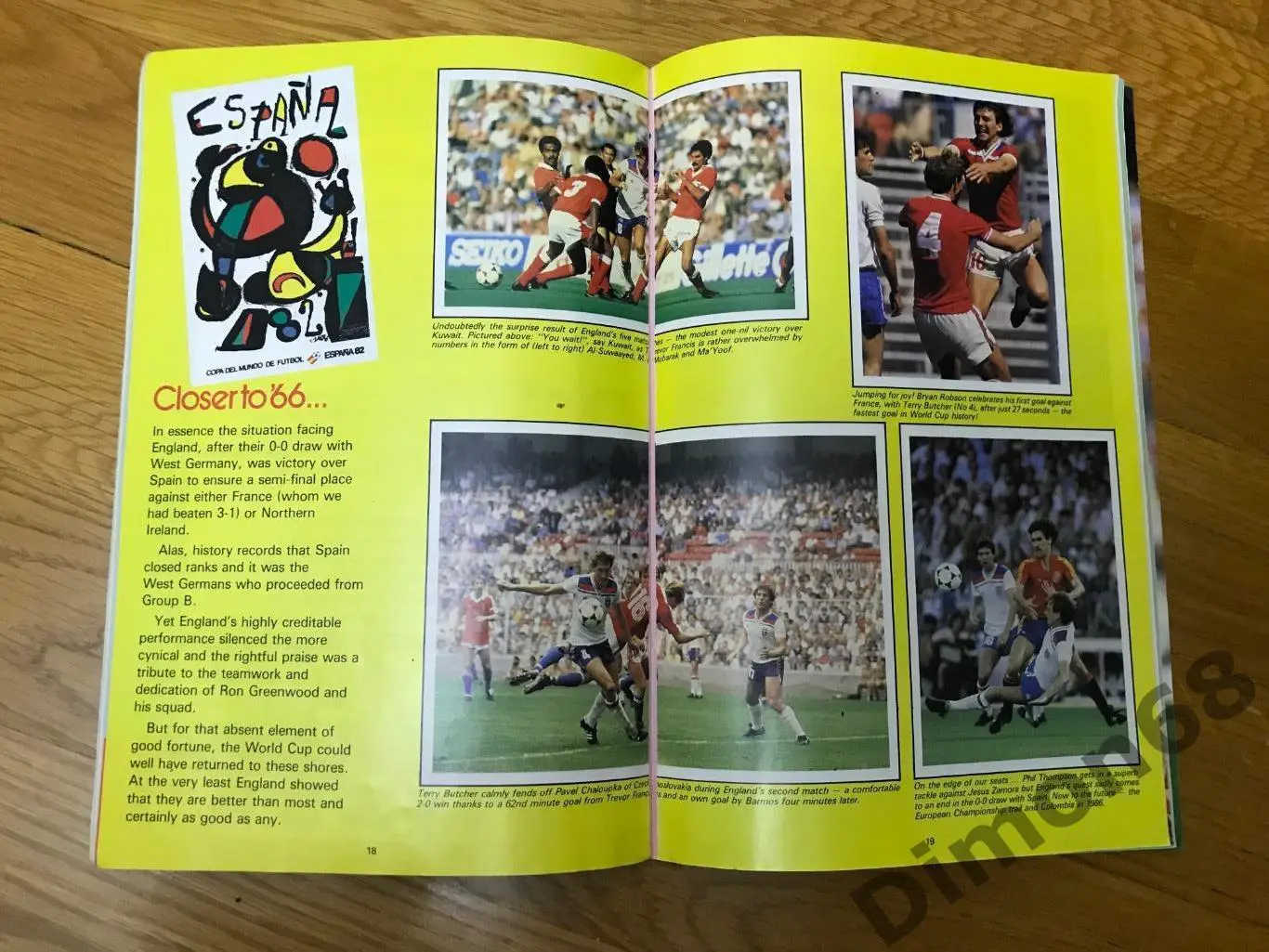 англия -фрг октябрь 1982г оригинал в нормально состоянии целый все листы на мест 7