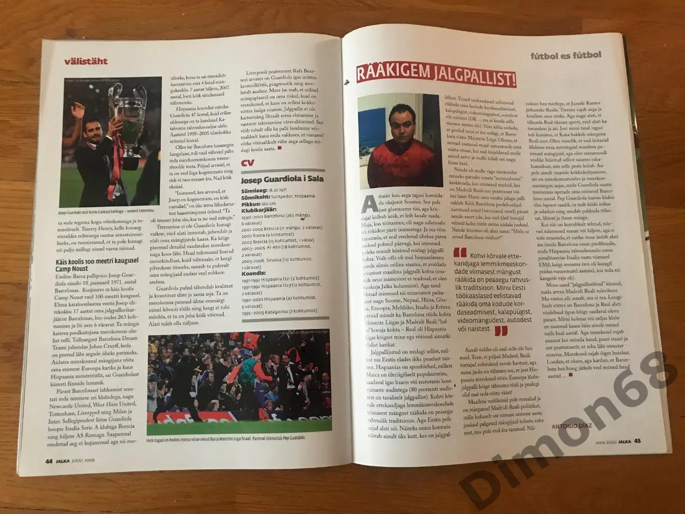 JALKA июль 2009г журнал в идеальном состоянии только без постера Барселон 5