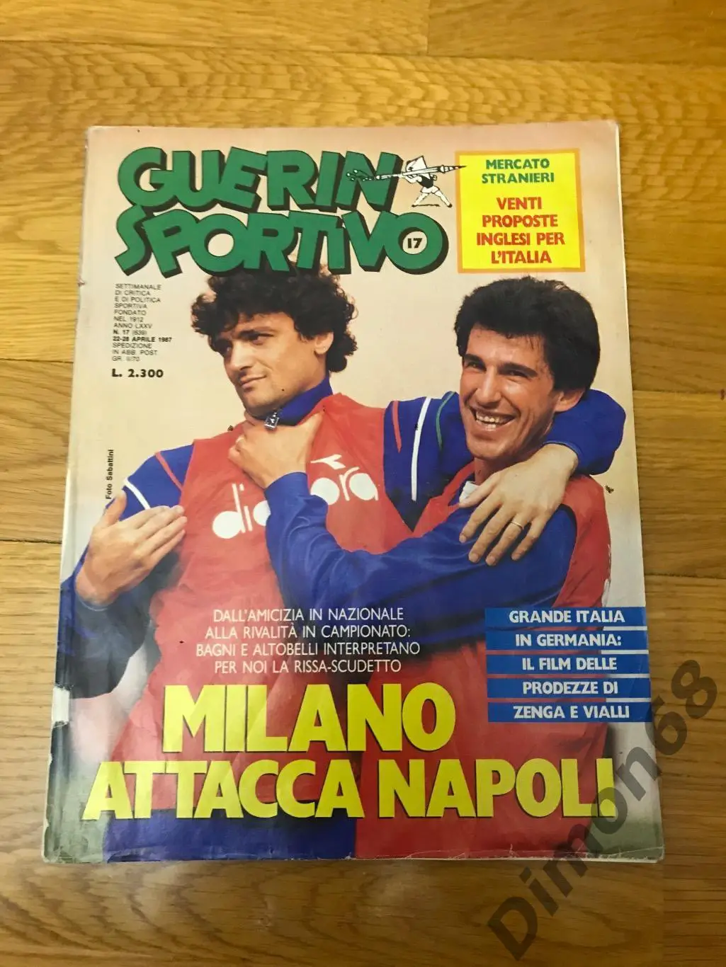 Guerin sportivo’17 1987г журнал не целый есть на два листа постер парма