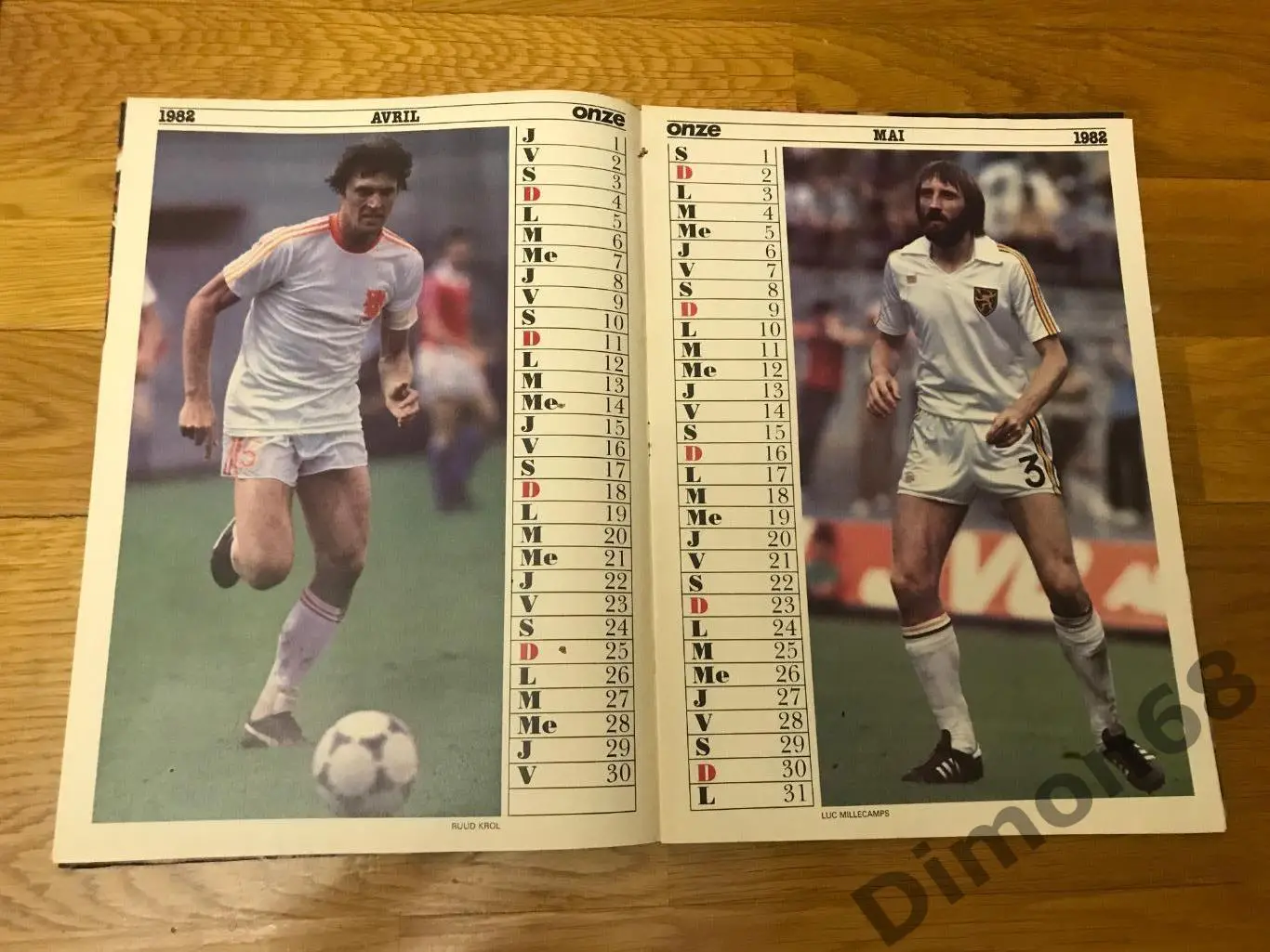 onze календарь 1982г постеры игроков 3