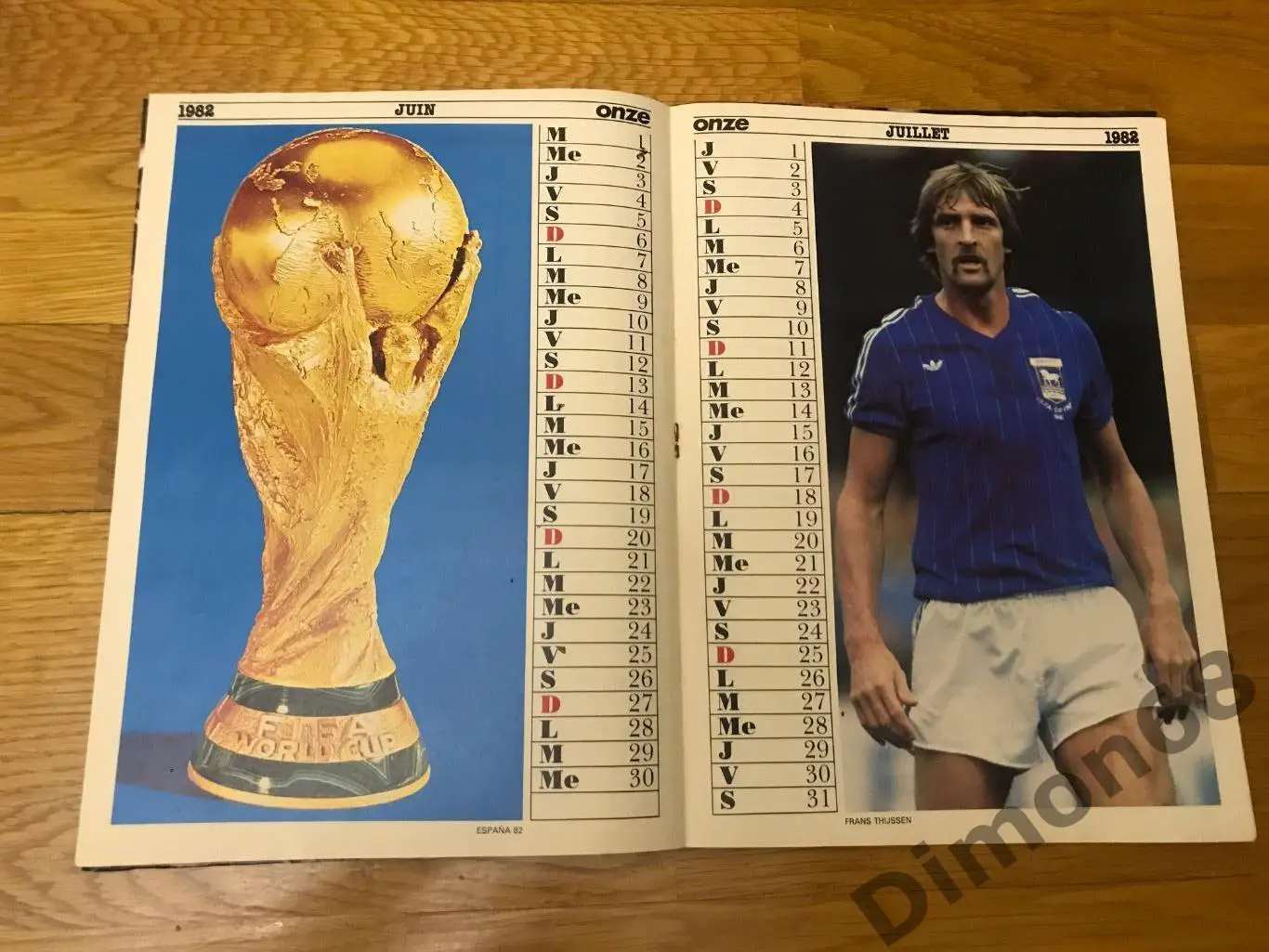 onze календарь 1982г постеры игроков 4