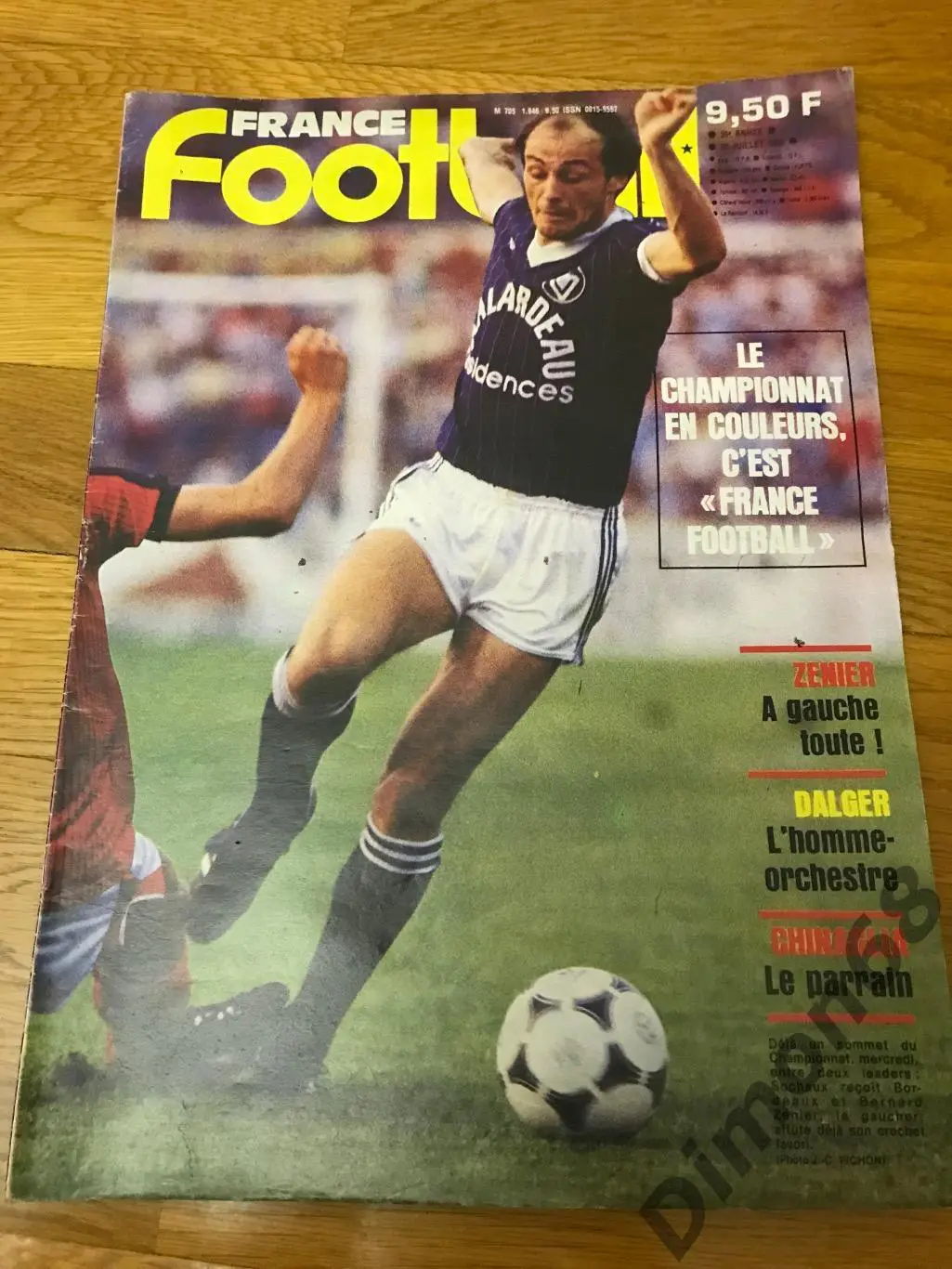 FRANCE football 705 1983г постер бордо журнал целый