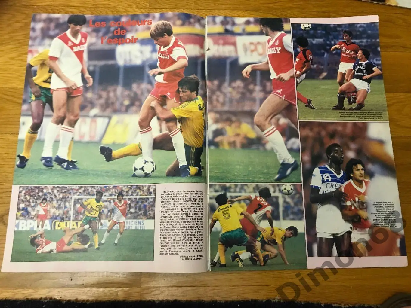 FRANCE football 705 1983г постер бордо журнал целый 4