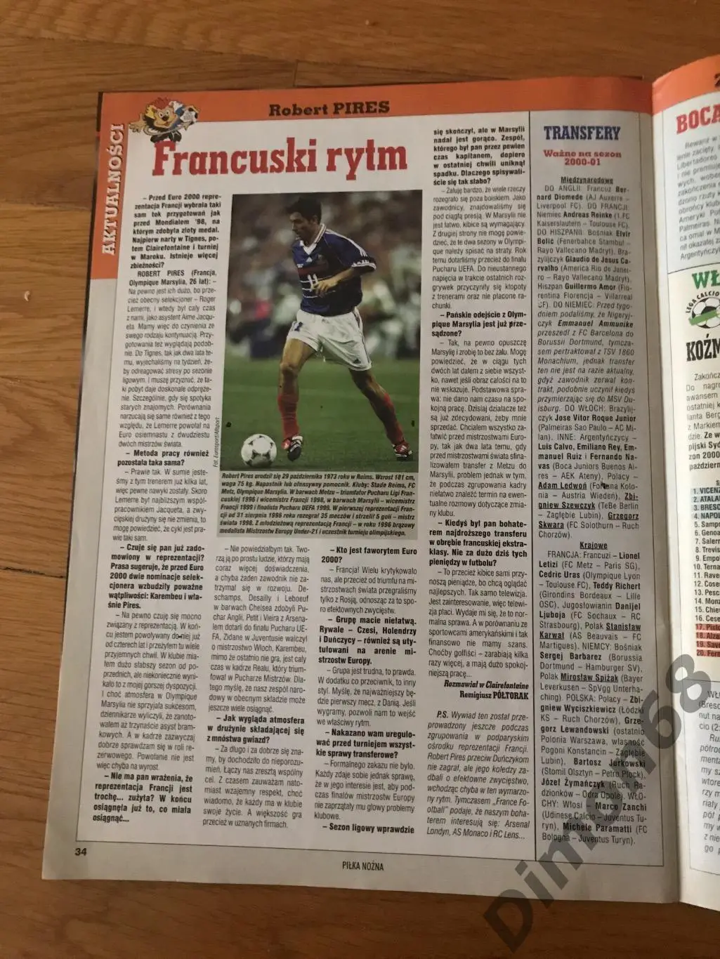 pilka nozna 2000г журнал не целый отсутствует центральный постер на два листа 5