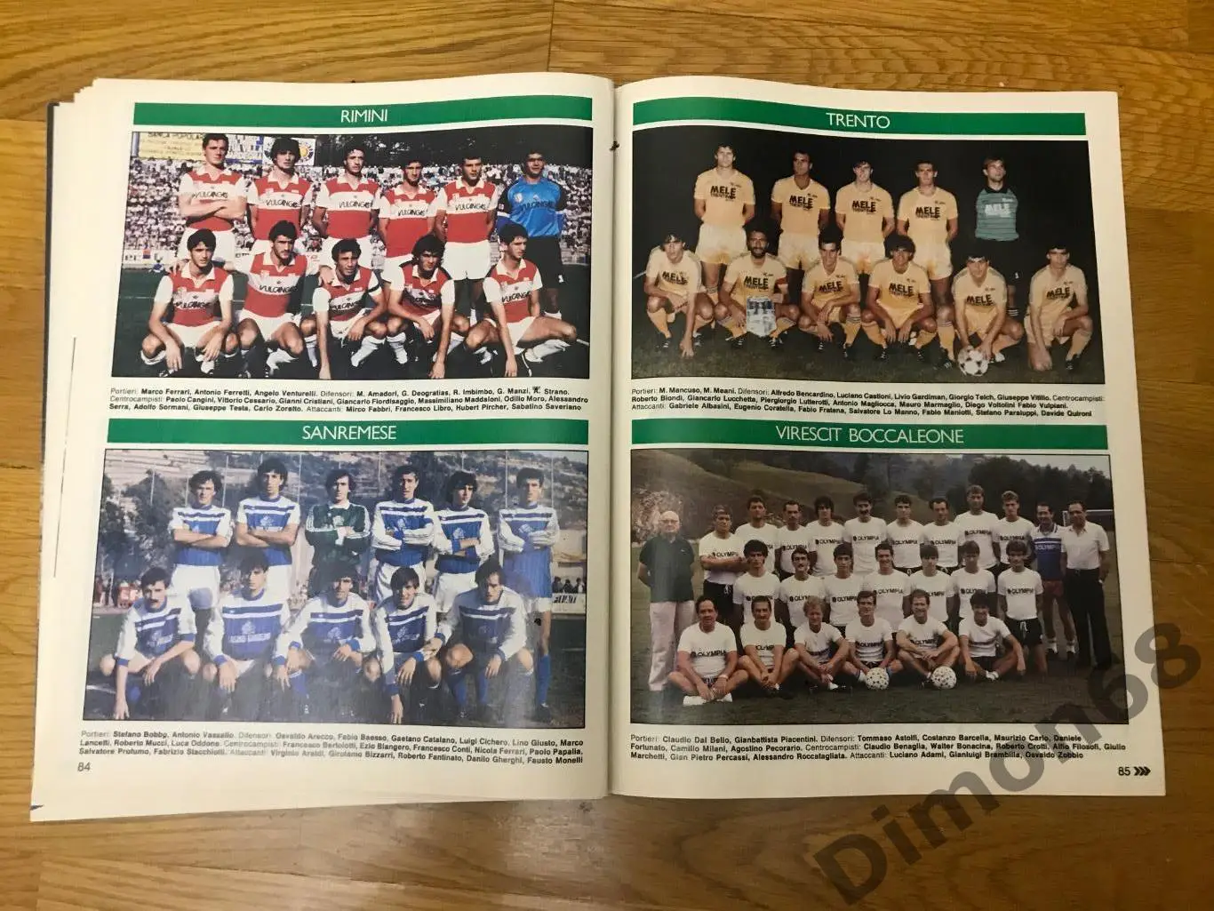 Guerin sportivo’50 1986г снимки 18команд C1без обложки и не целый 5