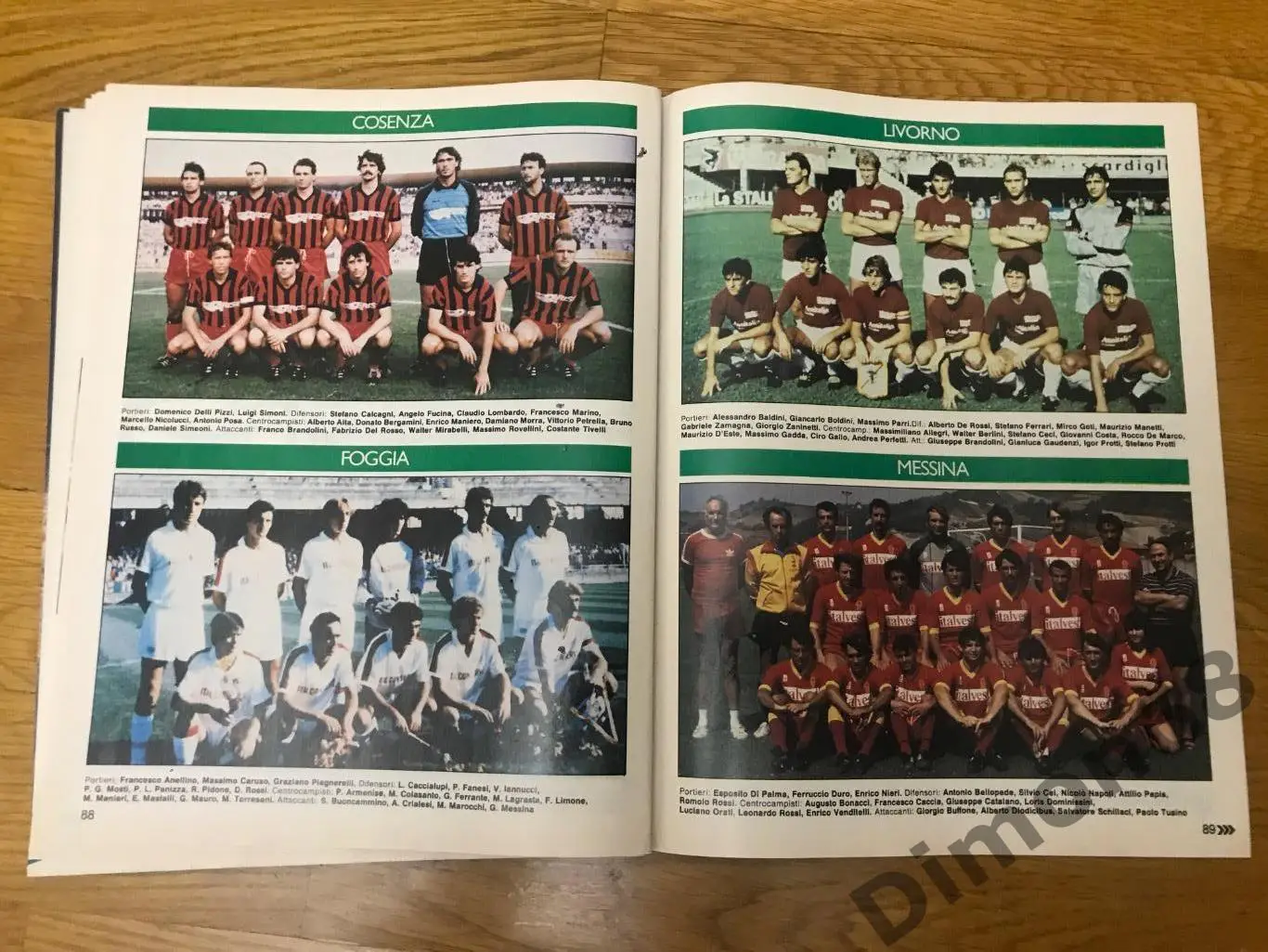 Guerin sportivo’50 1986г снимки 18команд C1без обложки и не целый 7