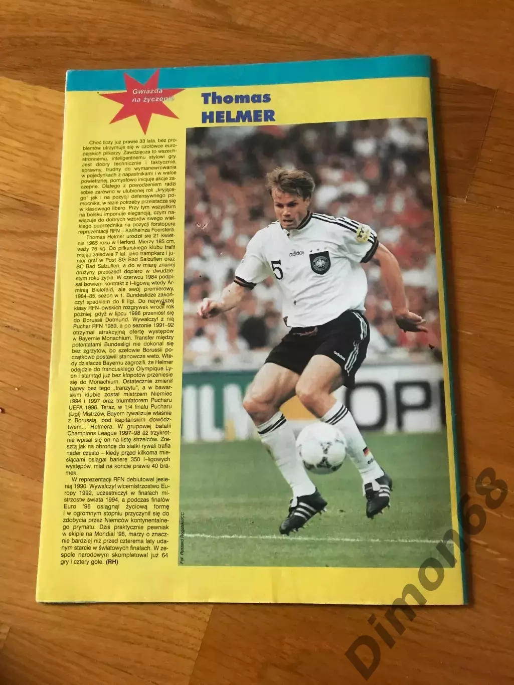 Pilka Nozna 1998г номер 10 без центрального постера а3 1