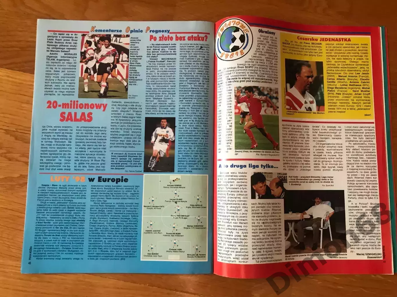 Pilka Nozna 1998г номер 10 без центрального постера а3 2