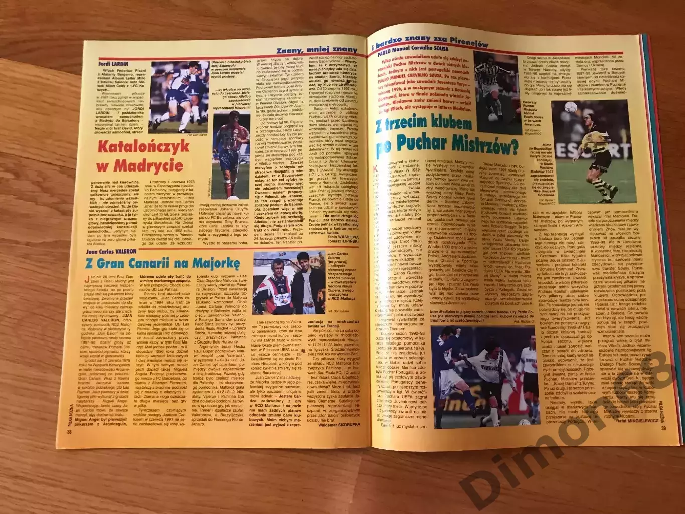 Pilka Nozna 1998г номер 10 без центрального постера а3 5