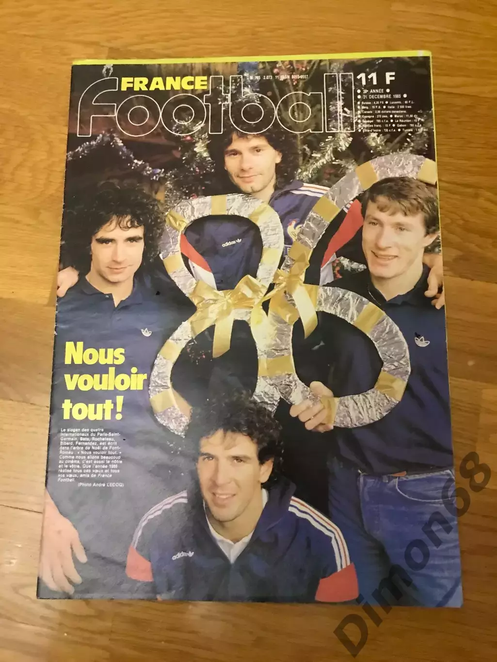 France football 1986г дасаев ,мохаммед тимоуми 3