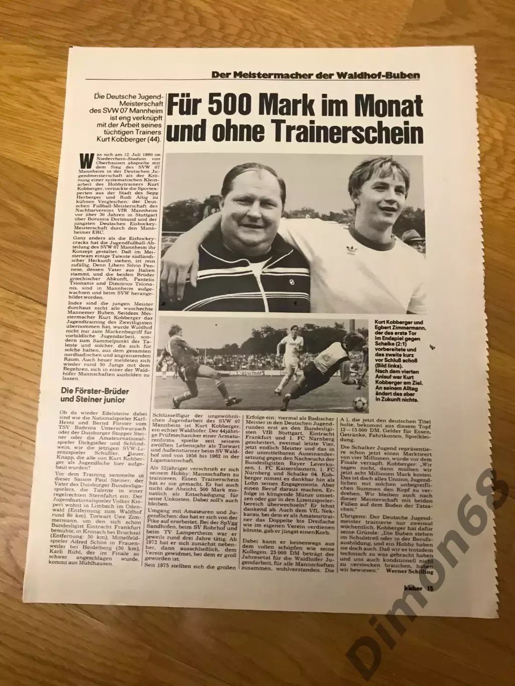 kicker: бавария 1980г 1