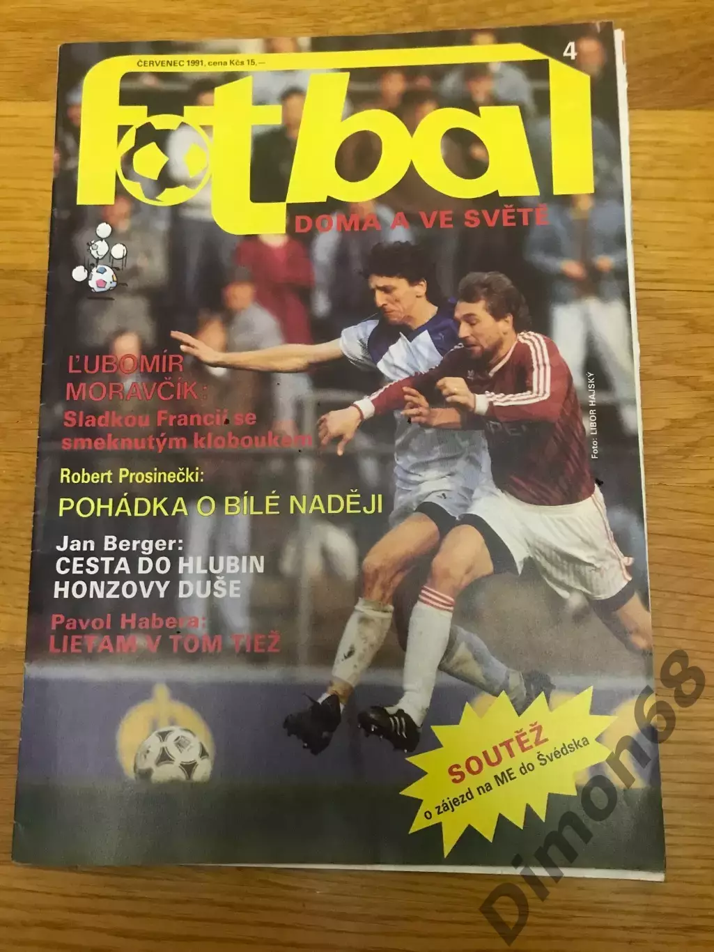 fotbal 1991г постер каниджа 1990г журнал не целый