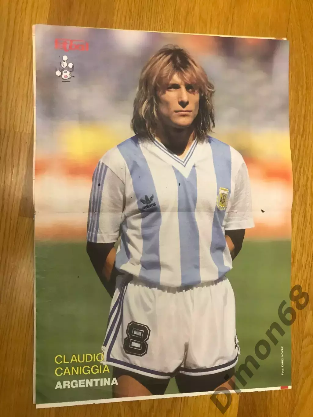 fotbal 1991г постер каниджа 1990г журнал не целый 1