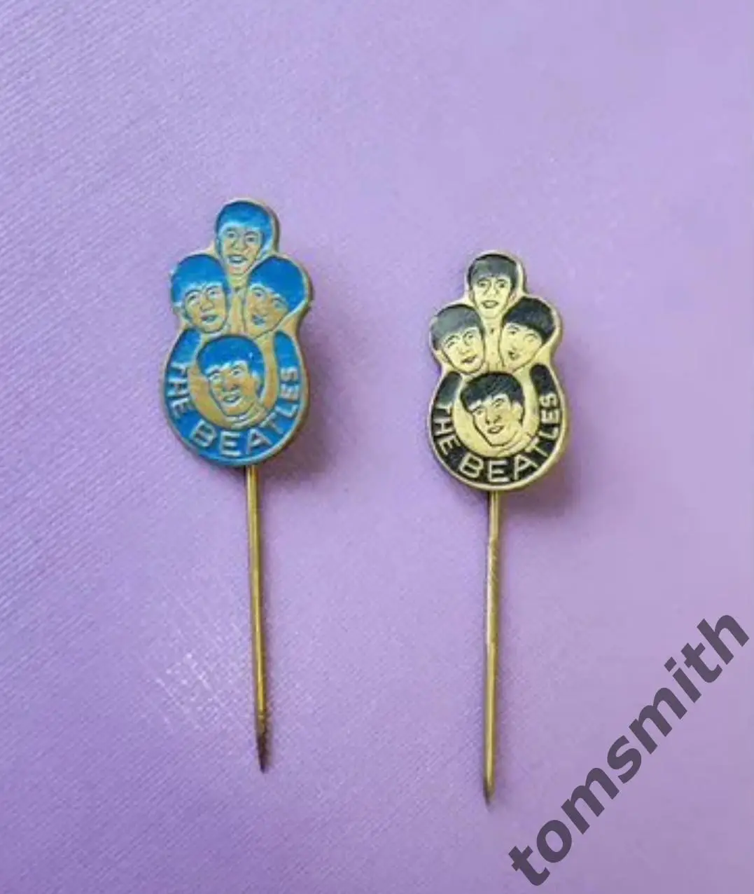 Винтажные значки Битлз 60-е годы The Beatles 2 шт.