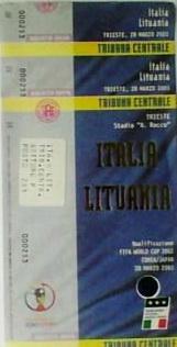 Италия-Литва. 2001г