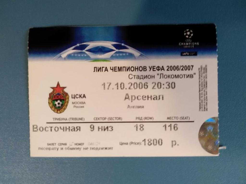 ЦСКА Москва - Арсенал 2006