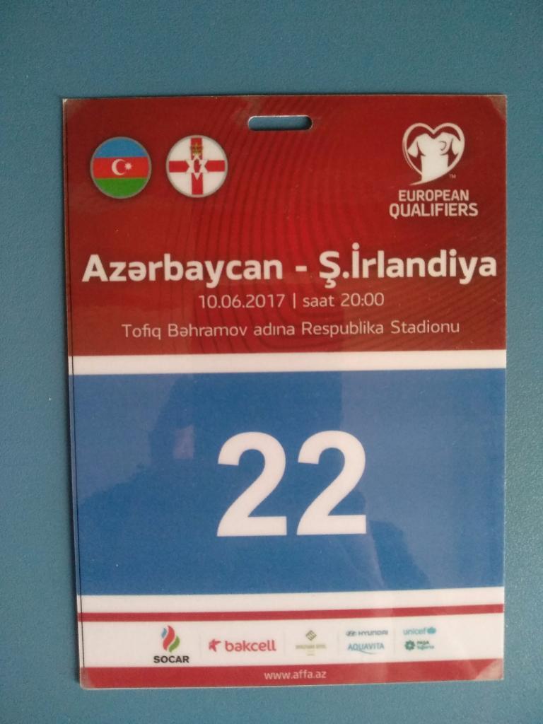 Азербайджан - Северная Ирландия 2017, акредитация