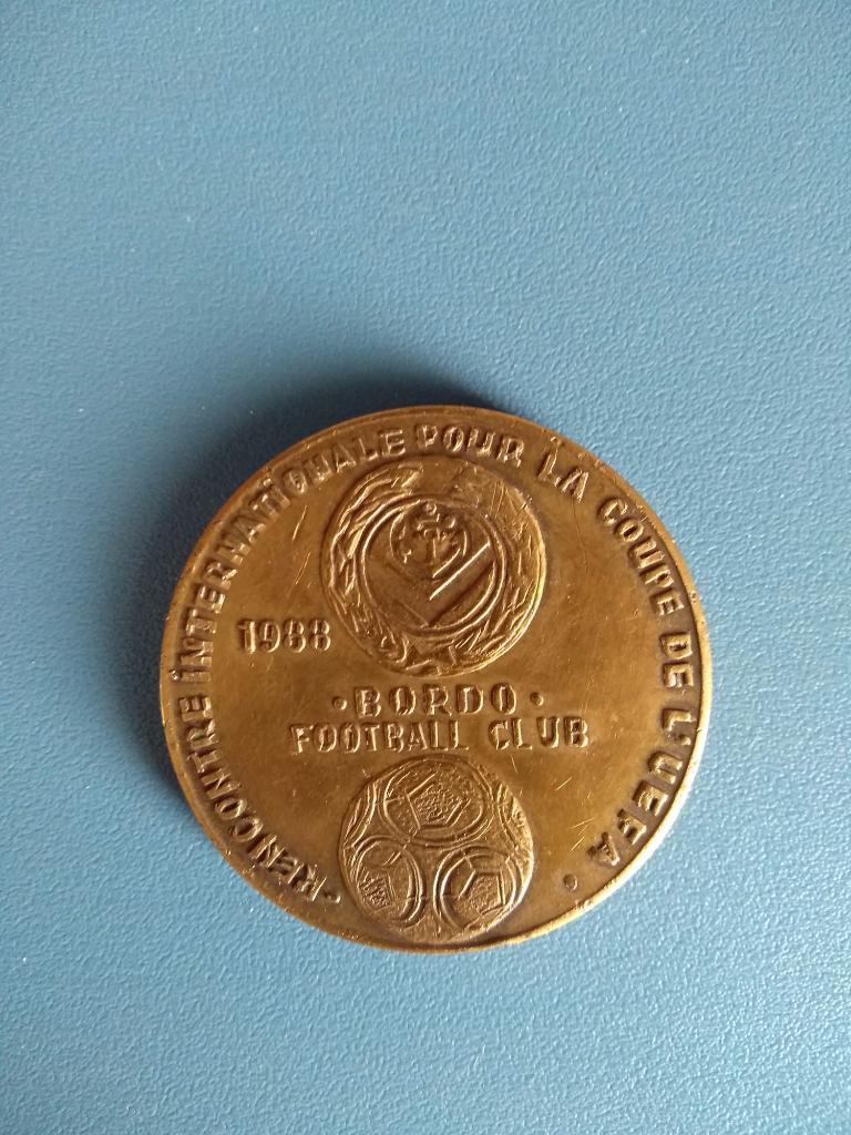 Медаль СССР. Днепр Днепропетровск - Бордо Франция 1988 года