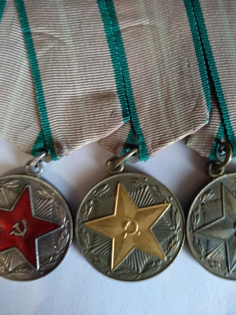 Комплект медалей СССР. За 10, 15, 20 лет безупречной службы. Вооруженные силы 3