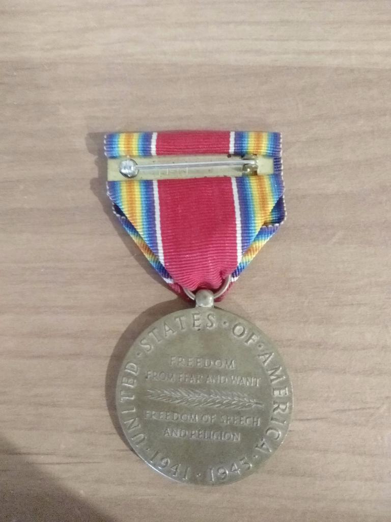 Медаль участника второй мировой войны. ВОВ. 1941-1945. USA. США. СССР 1