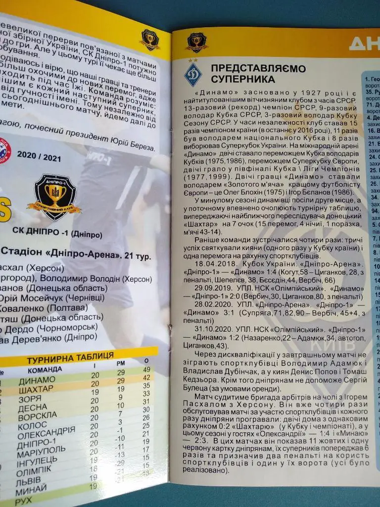 Автографы. Игор Йовичевич, Андрей Цуриков. Динамо Киев - СК Днепр - 1 Днепр 2021 1