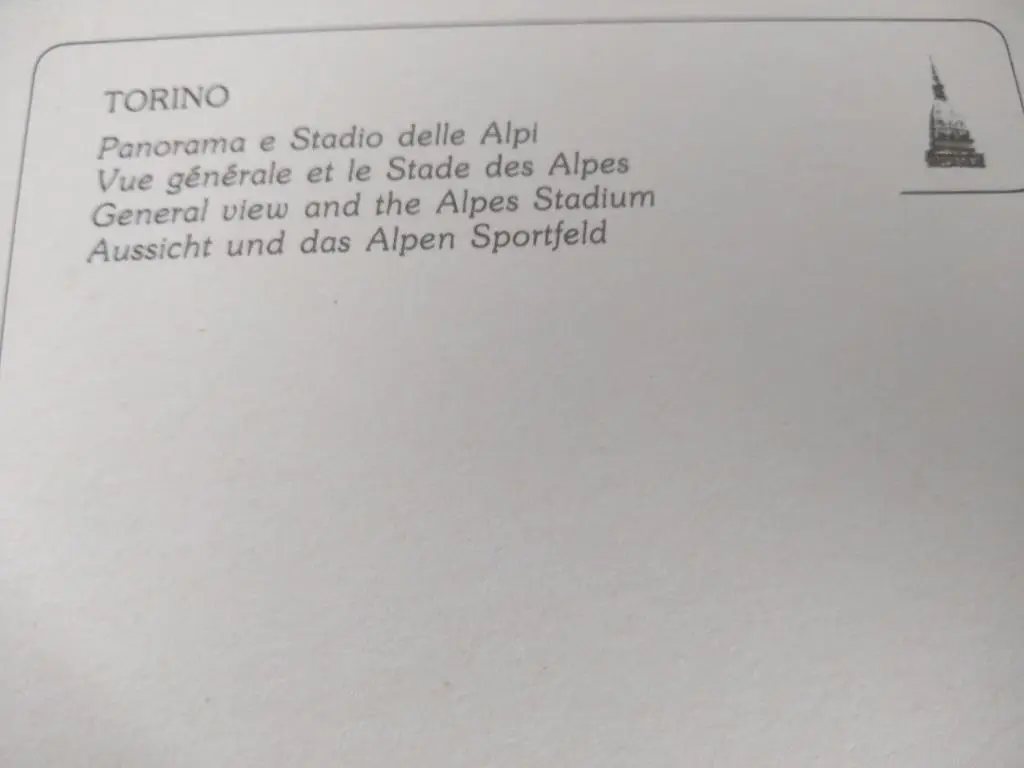 Открытка старая. Стадион Делле Альпи. Турин Италия. Ювентус Италия 1