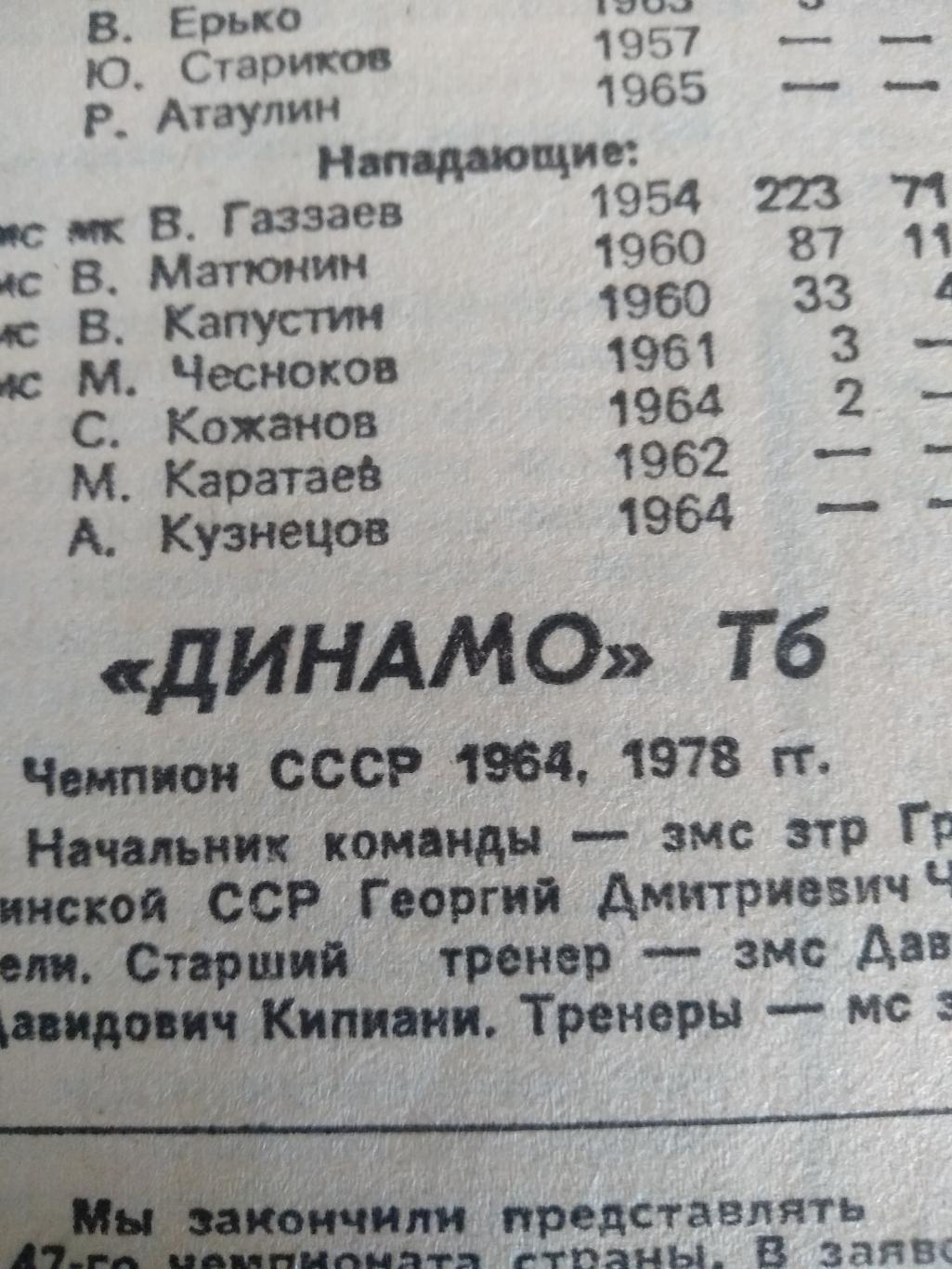 Чемпионат СССР 1984. ЦСКА Москва, Динамо Москва, Тбилиси, СКА Ростов-на-Дону 4