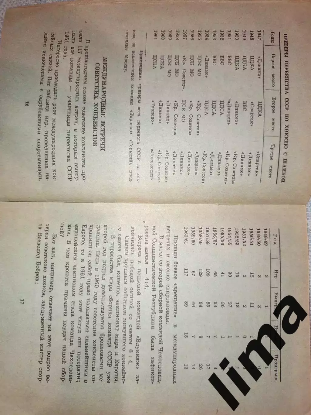 Омск-Хоккей Первенство -1962 Калинин,Спартак,Даугава, Динамо, Ленинград, Горький 7