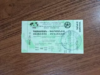 Билет футбол Армения- Германия Отборочный ЧМ 09.10.1998