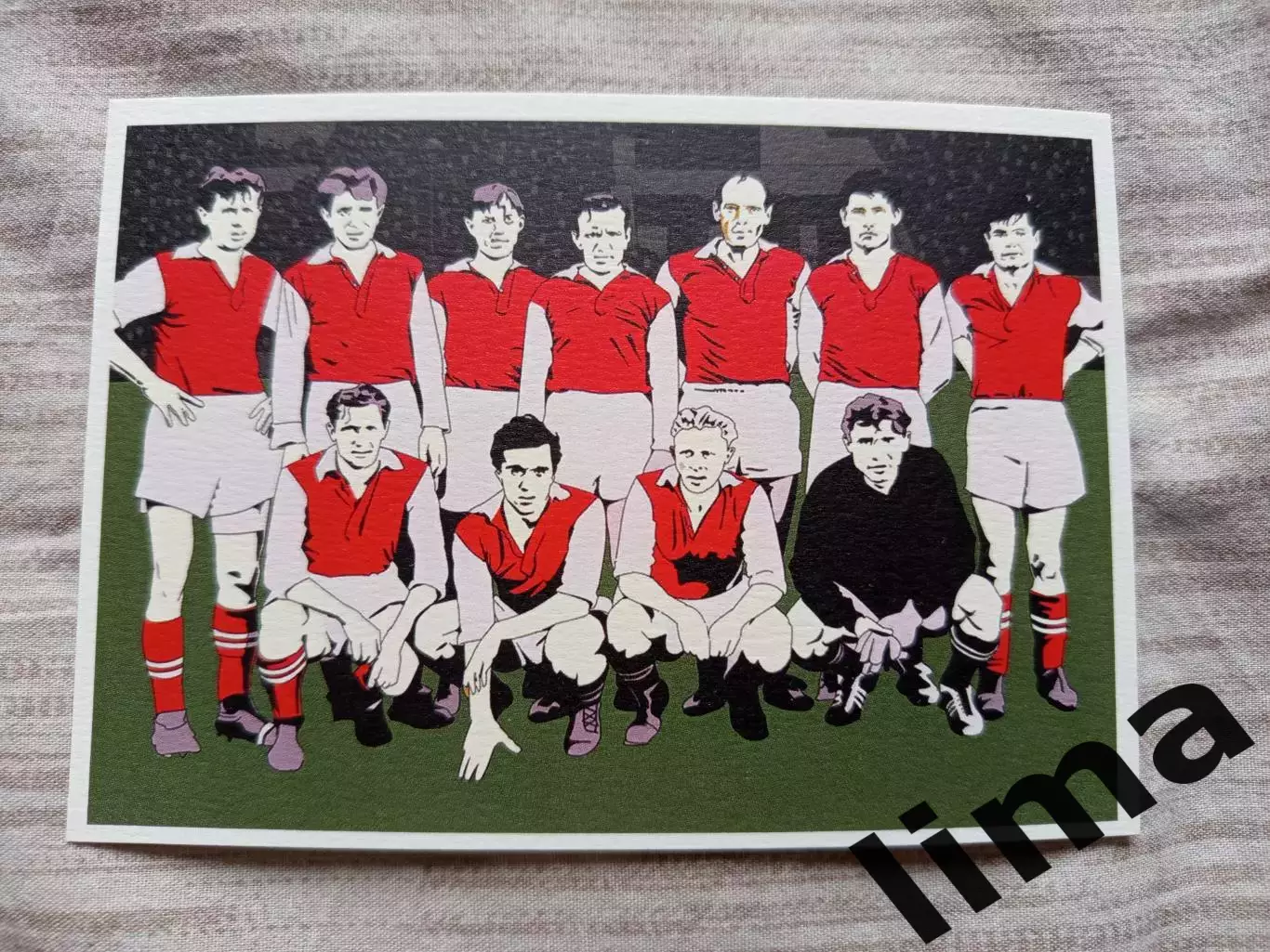 Редкая Открытка ФК Локомотив Москва Серебрянный призер 1959 тираж 100 шт